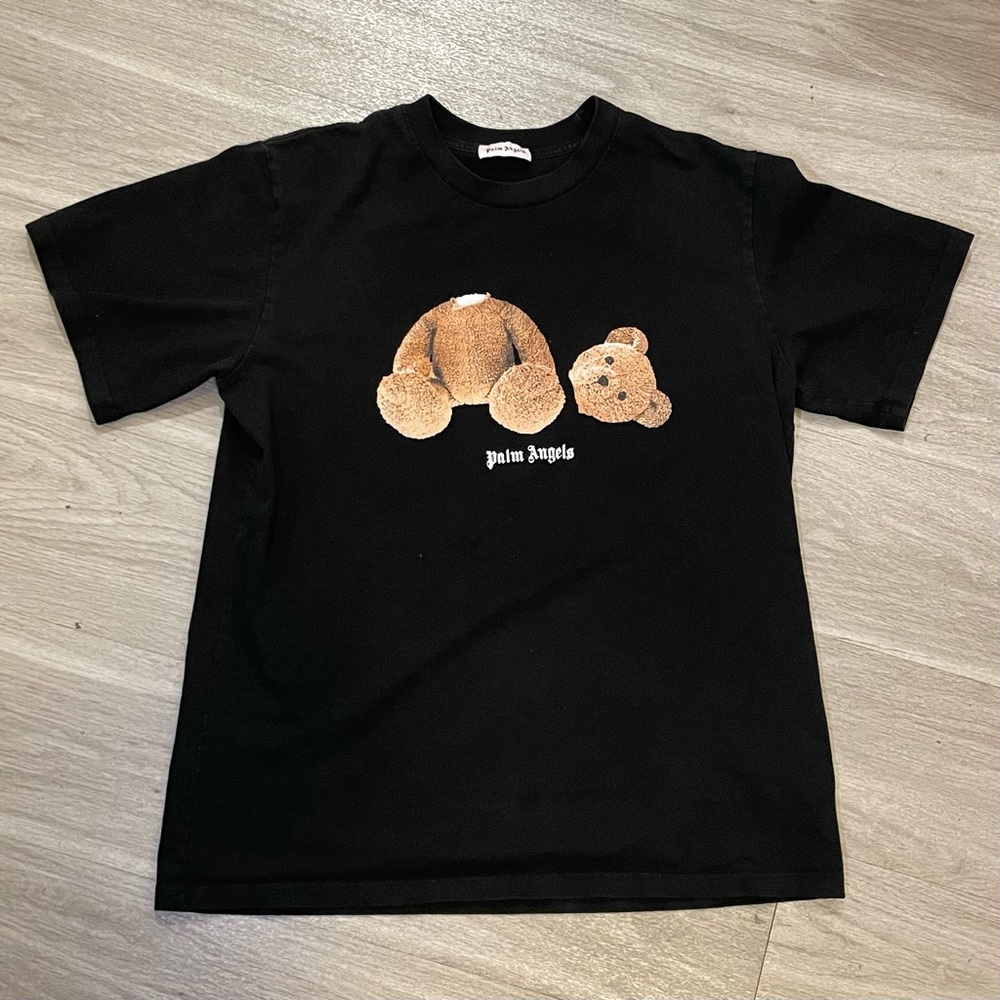 Palm Angles Teddy Bear Black T-Shirt